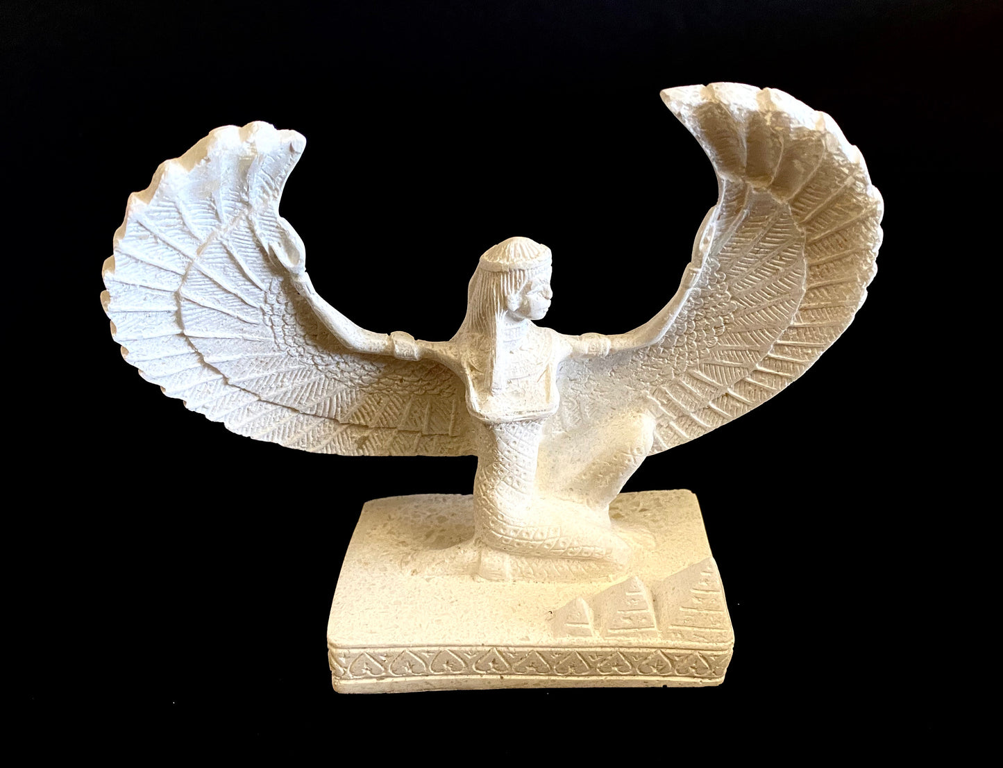 Pretty Ancient Egyptian Goddess Isis with wings outstretched Statue