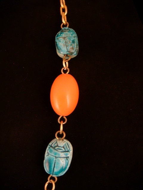 Vintage Ethnic Egyptian Scarab Necklace Scarab Collar Scarab Pendant Scarab Charm Scarab Jewelry Scarab Sacred scarab Khepri Necklace