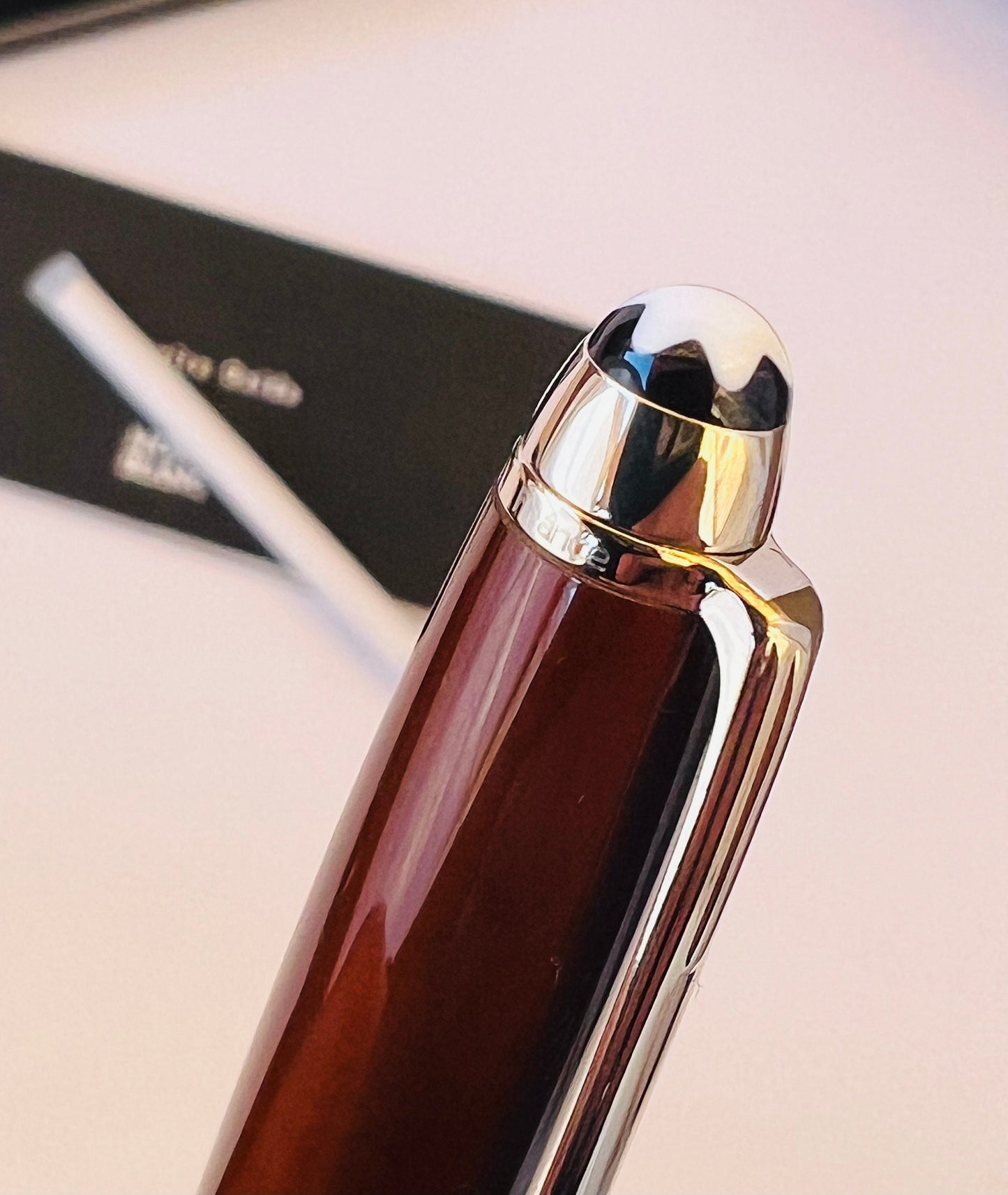 Two Montblanc Meisterstuck Solitaire Citrine Classique Ballpoint And Rollerball Set
