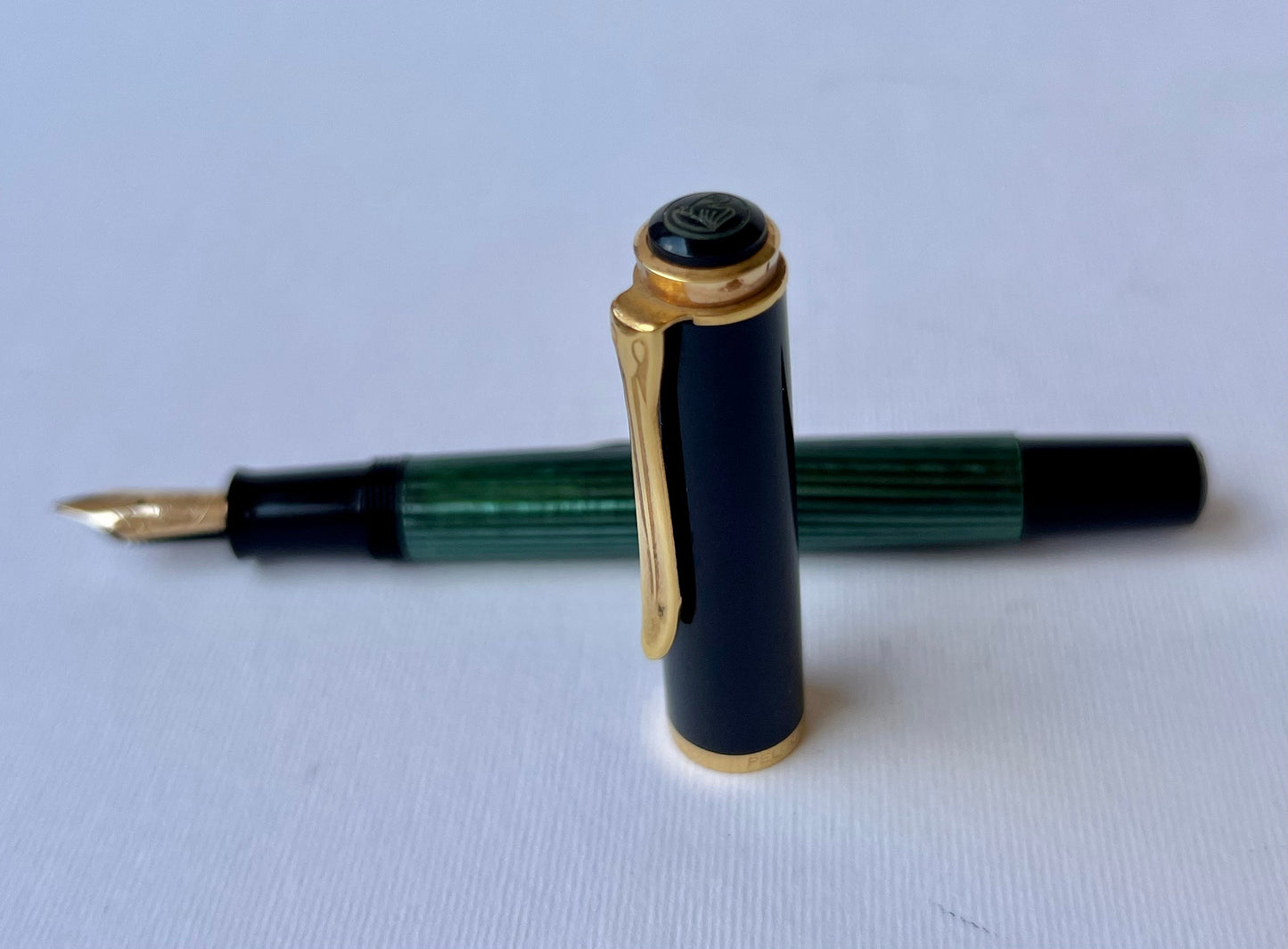 Vintage Pelikan M400 Souveran Striped Fountain Pen 14k-585 NIB 90's Full Set
