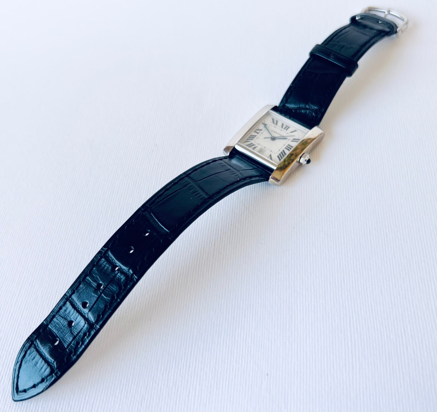 Cartier Panthere 4016 Steel 27mm Diamond Bezel Watch