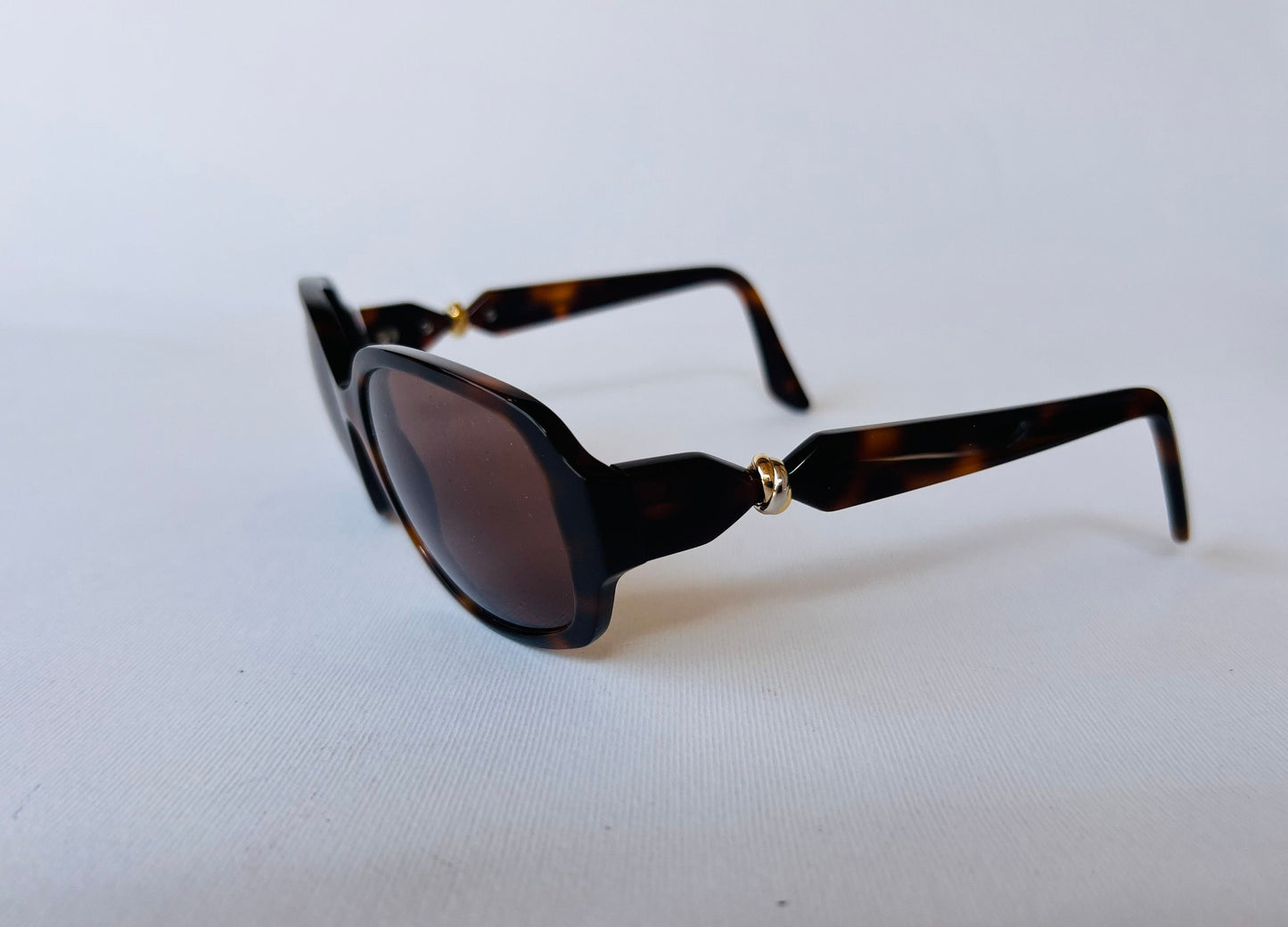 Vintage Cartier Havana Trinity Sunglasses Wires Gold Platinum