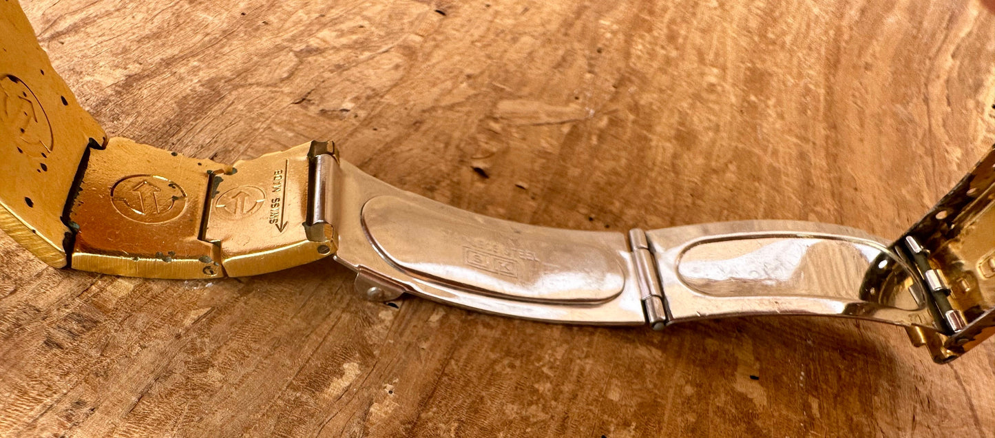 Vintage Rado Ncc 505 Automatic Gold Plated Watch Rare Dial Boxed 70's