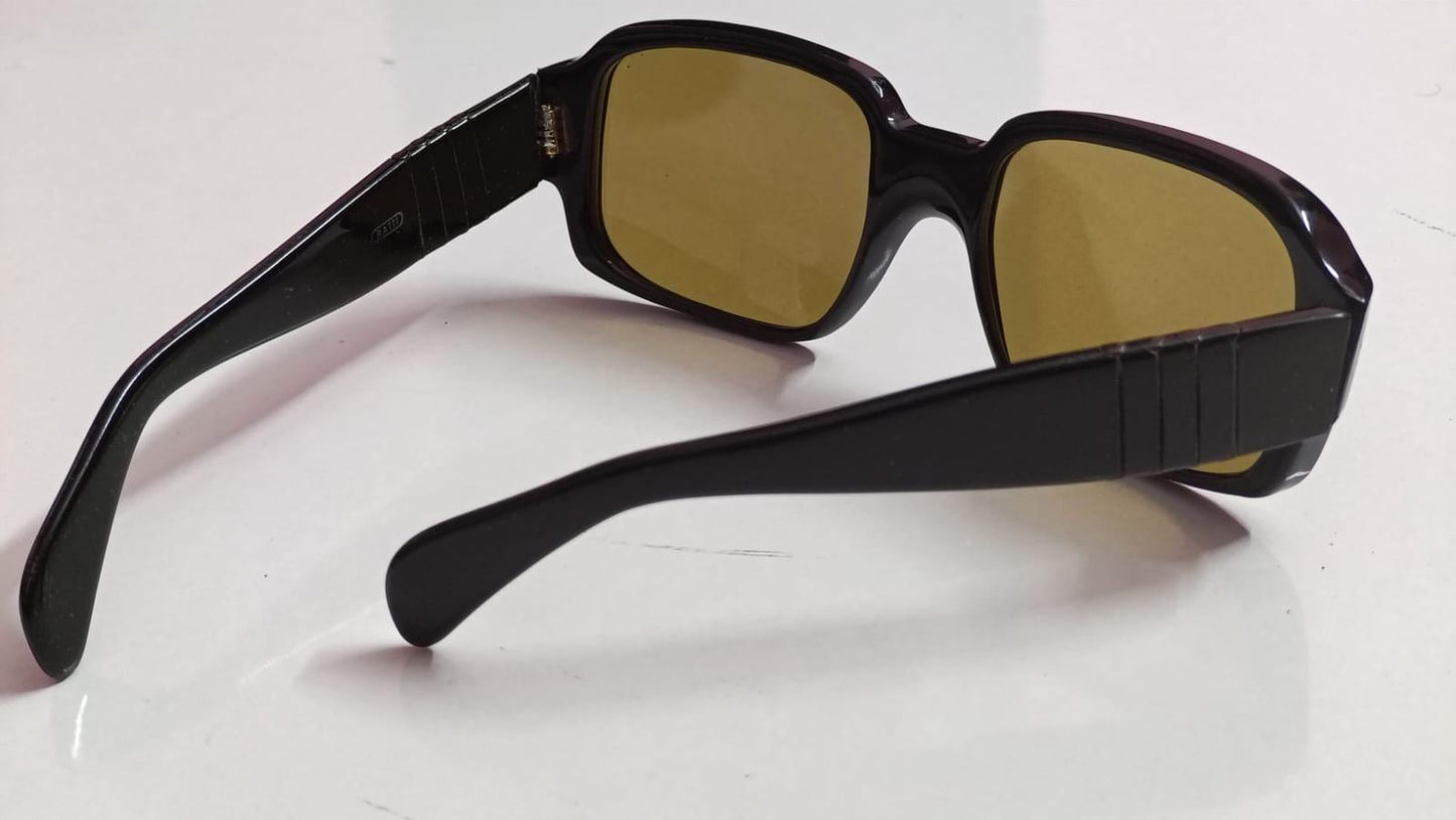 Rare Vintage Persol Ratti meflecto 6659 Sunglasses 56mm Black Wide Arms 80s Retro GENUINE ITALY Original lenses SALE