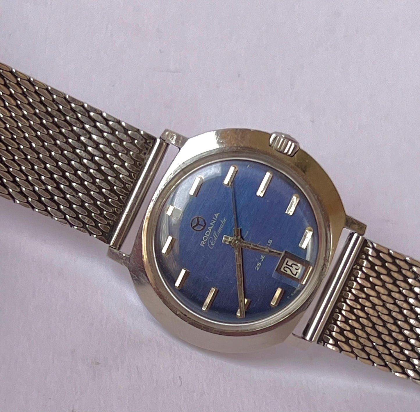 RODANIA Rollsmatic Mechanical Manual Hand Winding Men Watch 70s