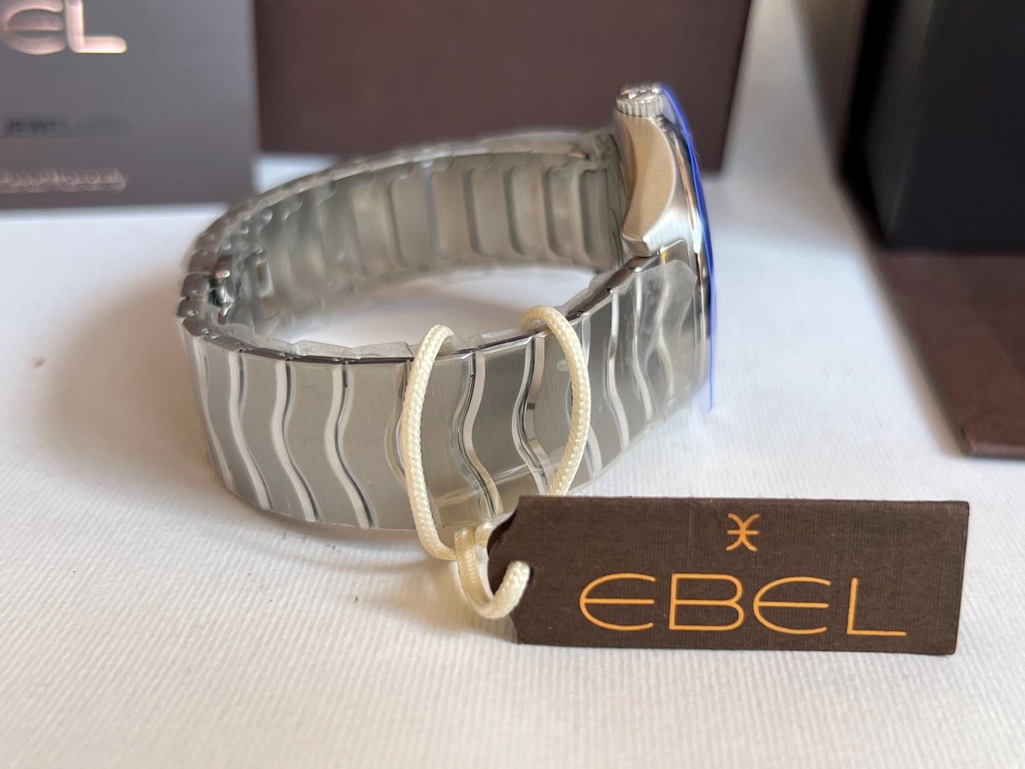 Ebel Wave 033141037 Rare Black Dial Mens Watch Full Set 42mm Full Set