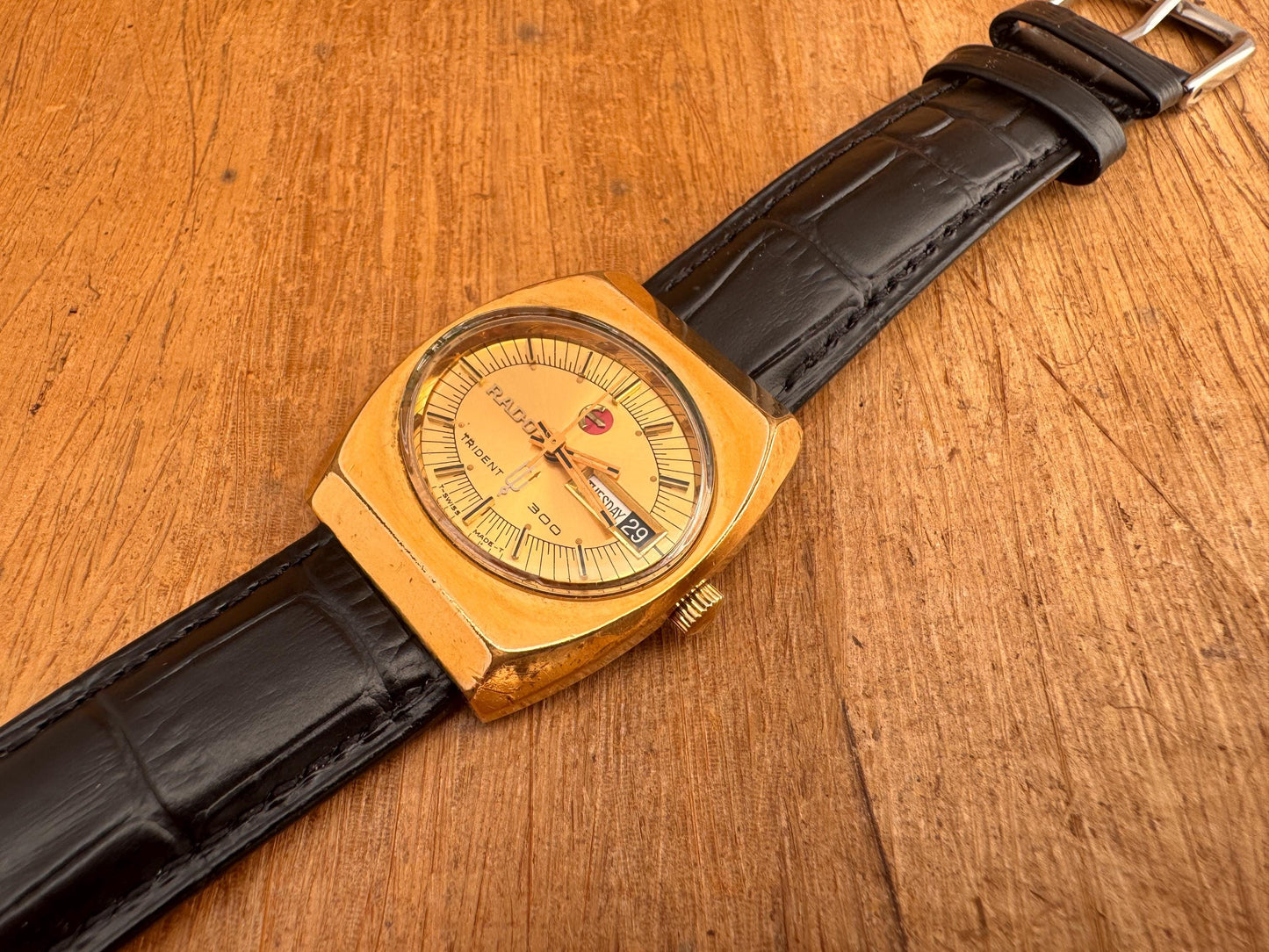 Vintage Rado TRIDENT 300 Gold Plated Automatic Watch 70s