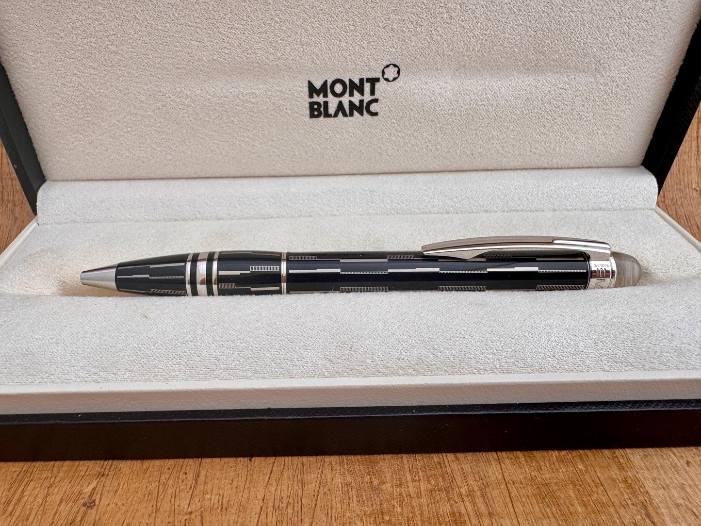 Excellent Like New Montblanc StarWalker BLACK MYSTRERY Ballpoint Pen Full Set
