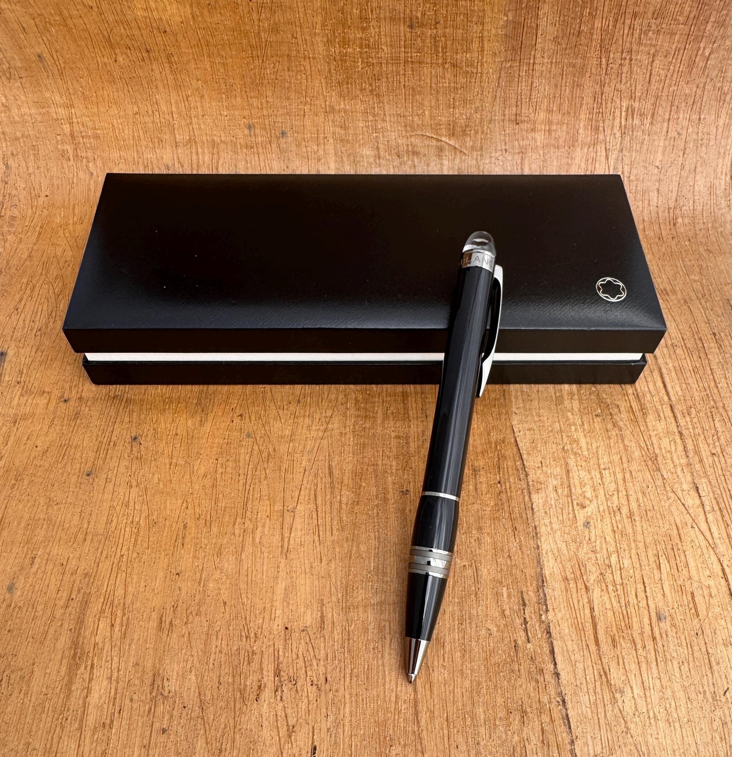 Excellent MONTBLANC Starwalker Midnight Black Ballpoint Pen In Original Box