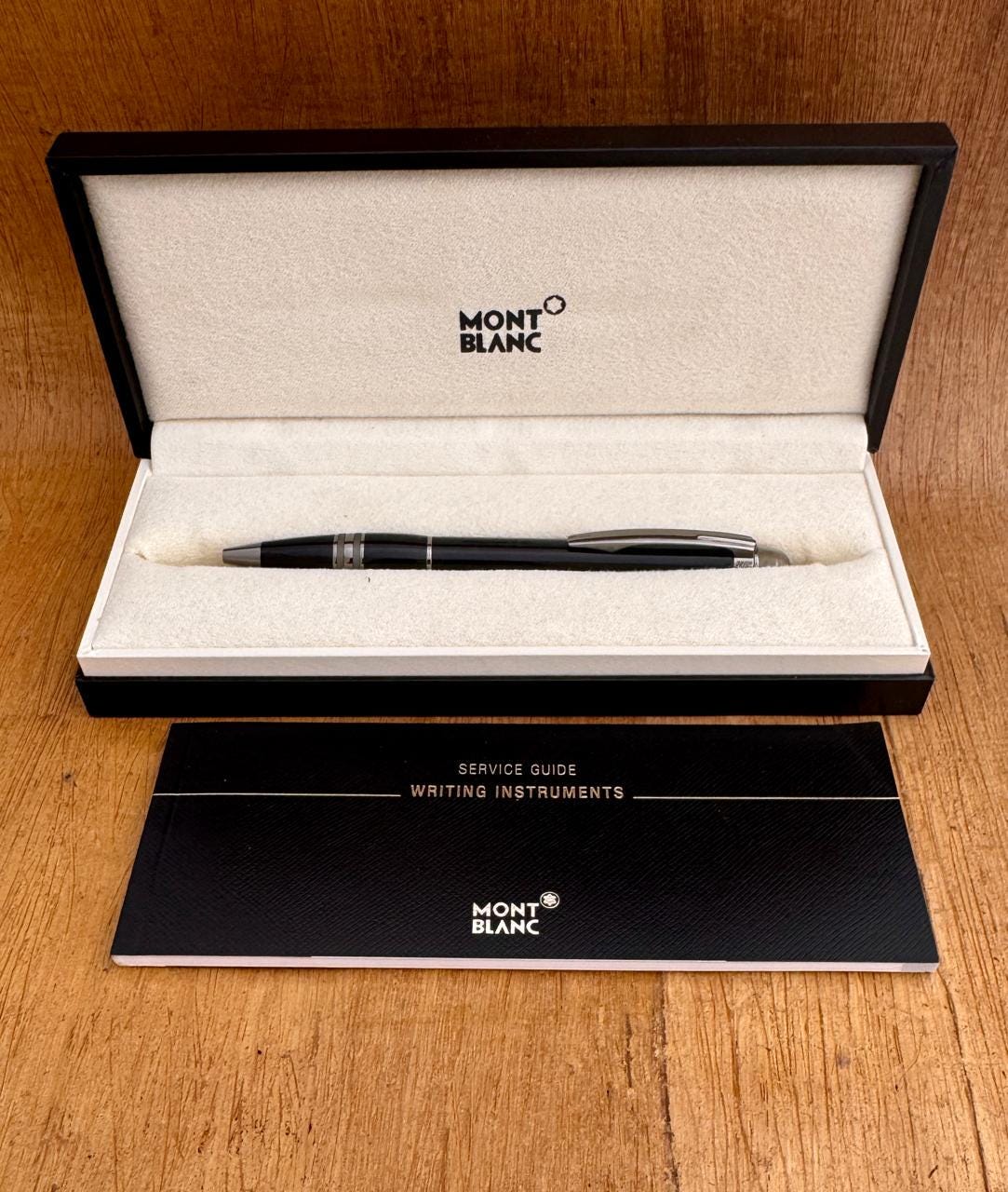Excellent MONTBLANC Starwalker Midnight Black Ballpoint Pen In Original Box
