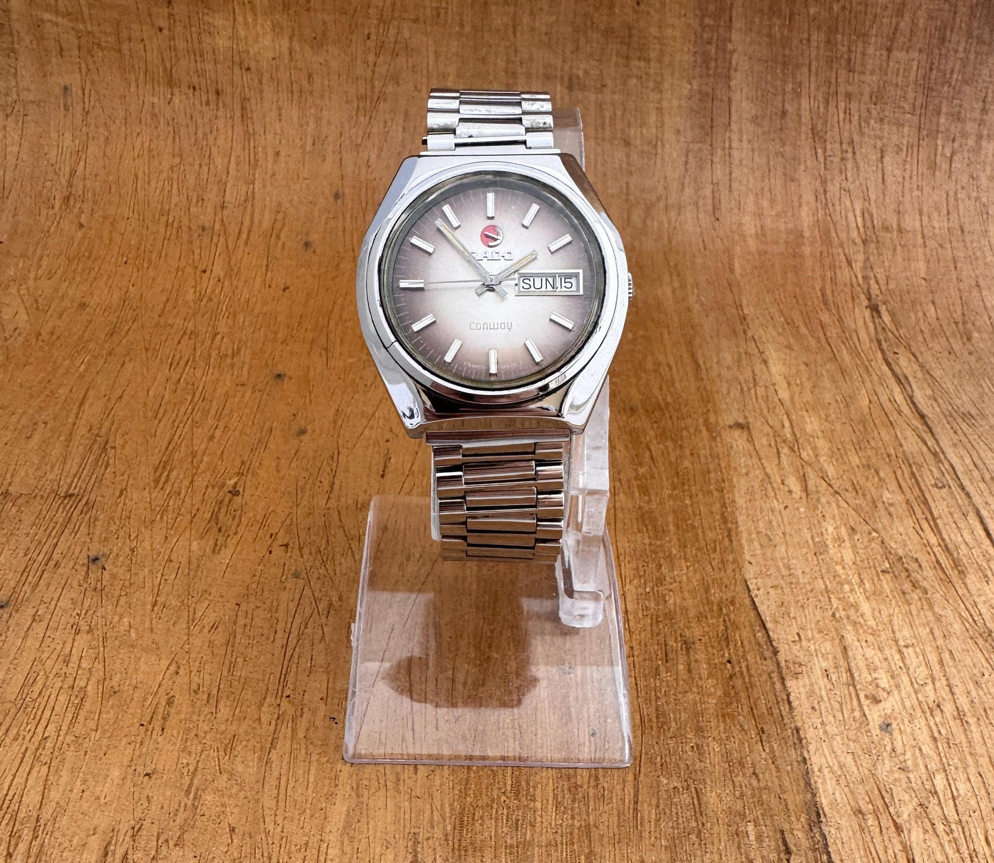 Excellent Rado Conway Rare Dial Day- Date Automatic Stainless-steel Watch