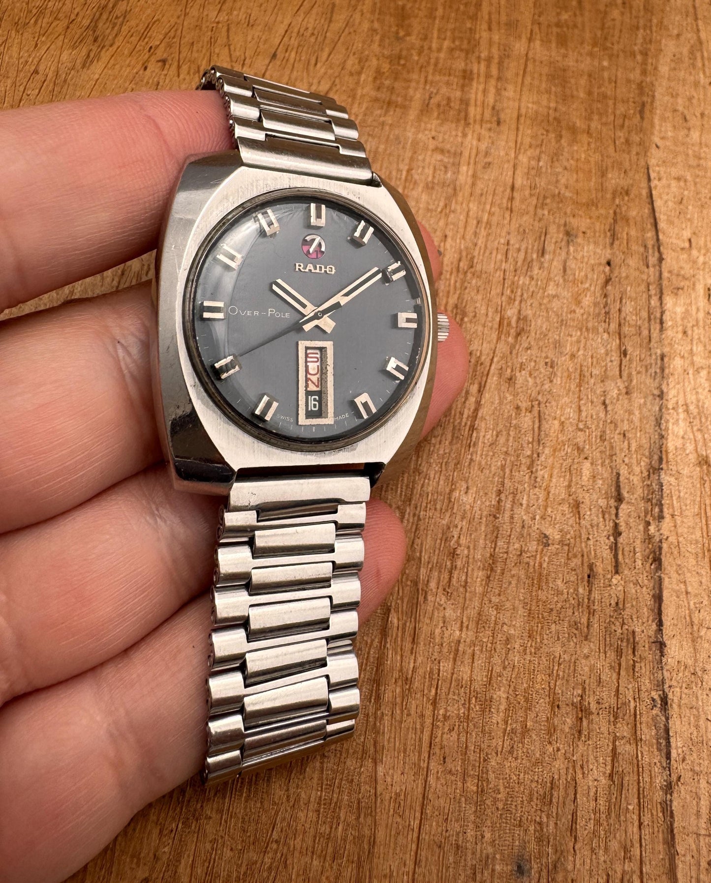 Vintage Original Rado Over-Pole Day/Date Automatic Watc