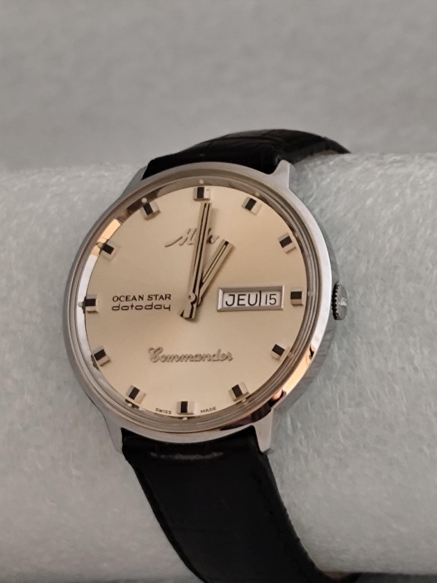 Vintage NOS Mido Commander Ocean Star Commander Datoday 8419 Automatic Watch Old Stock Boxed