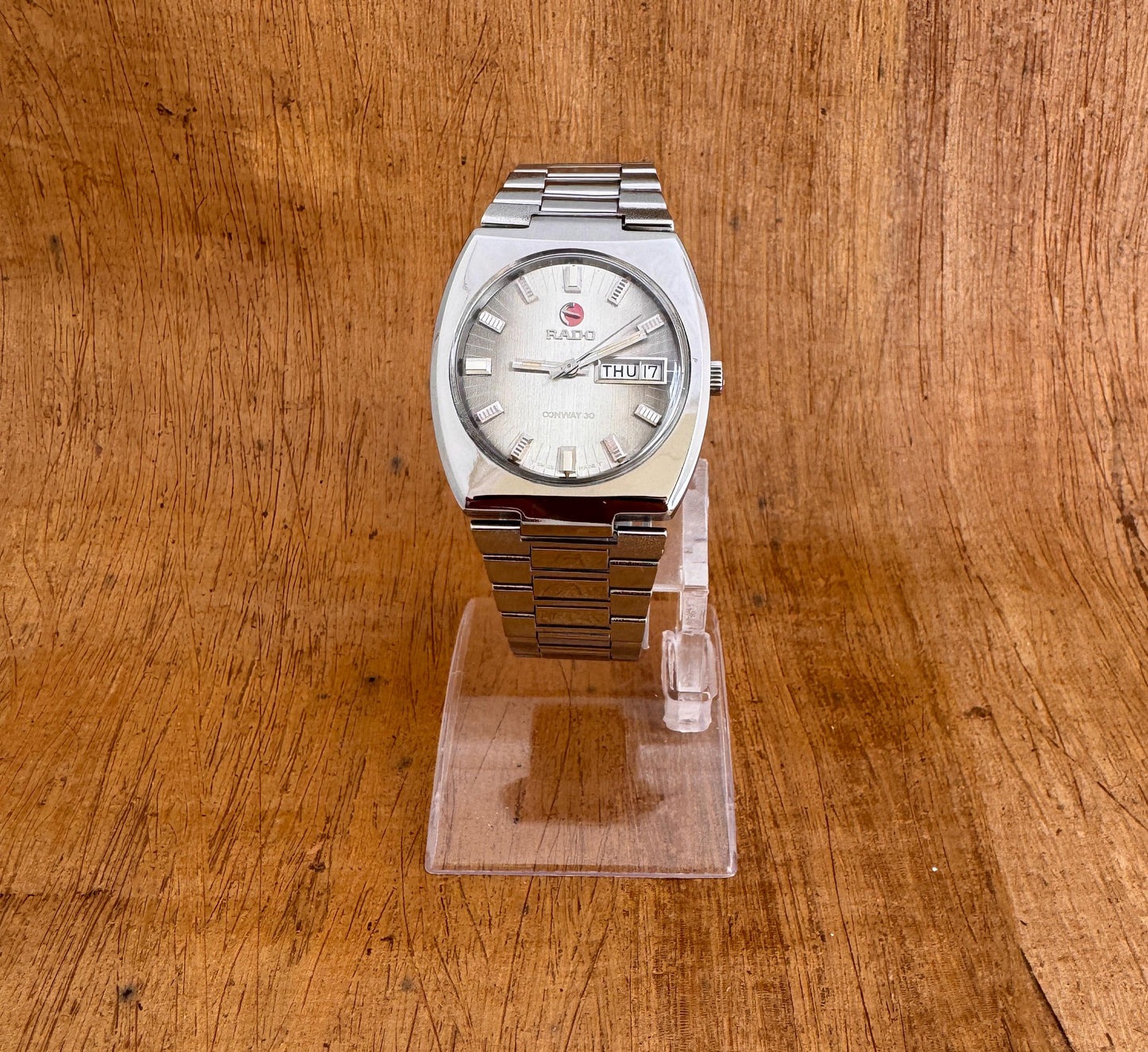 RADO CONWAY 30 watch Automatic Rare Dial Day / Date Stainless Steel Watch