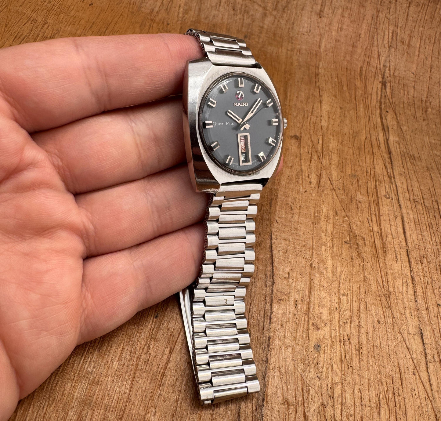 Vintage Original Rado Over-Pole Ref 11878 Day/Date Automatic Watch