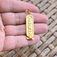 Personalized Gold Plated Silver Cartouche Pendant Your Name Converted into Ancient Egyptian Hieroglyphic language, Gold Cartouche Jewelry.