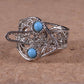 Egyptian Silver Plated Filigree Uraeus Cobra Wadjet Ring