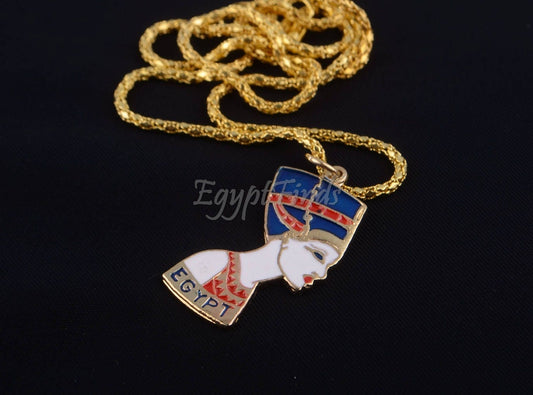 Beautiful Brass nefertiti Necklace