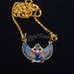 Pretty Egyptian Enamelled Brass winged isis Necklace