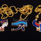 Lot 9 Egyptian Tut Eye Of horus Nefertiti Isis Cleopatra Cobra & Horus Necklaces tutankhamun necklace Cleopatra Necklace Nefertiti Necklace