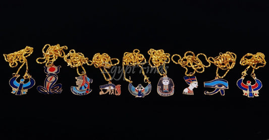 Lot 9 Egyptian Tut Eye Of horus Nefertiti Isis Cleopatra Cobra & Horus Necklaces tutankhamun necklace Cleopatra Necklace Nefertiti Necklace