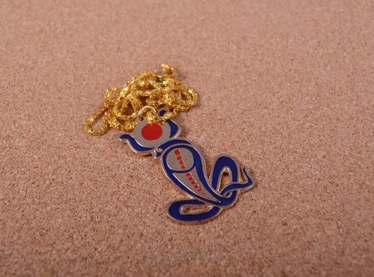 Egyptian Brass Cobra Wadjet Uraeus Enameled Necklace Meretseger Necklace Meretseger Pendant Meretseger Cobra Pendant Meretseger Jewelry