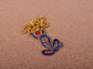 Egyptian Brass Cobra Wadjet Uraeus Enameled Necklace Meretseger Necklace Meretseger Pendant Meretseger Cobra Pendant Meretseger Jewelry