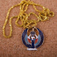 Egyptian Solid Brass Cobra Wadjet Enamelled Necklace