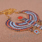 Large Egyptian Brass Enamelled Falcon As Horus Necklace