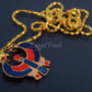 Egyptian Hand Made Enamelled Brass Falcon  Horus Necklace