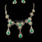 Elegant Egyptian Jewelry Hand Made Flower Necklace and Earrings Set