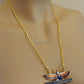 Egyptian Hand Made Brass Kneeling Isis On Hieroglyphics Base Coloured Necklace Winged Isis Jewelry Isis Jewelry Isis Pendant Isis Necklace