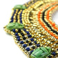 Superb Egyptian Beaded Cleopatra 7 Scarabs Necklace Collar