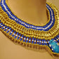 Large Egyptian Scarab Queen Cleopatra Necklace Collar