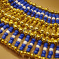 Large Egyptian Scarab Queen Cleopatra Necklace Collar