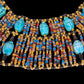 Beautiful Egyptian Hand Made 13 Scarabs Mummy bead Cleopatra Collar Necklace  scarab Collar Egyptian Jewelry beaded Collar Khepri Necklace