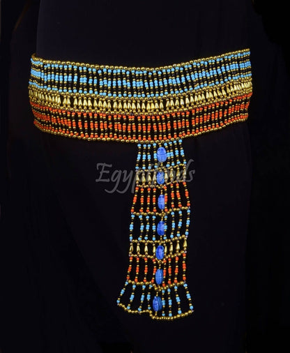 Egyptian Cleopatra Beaded Necklace And Belt Costume Set Halloween Costume