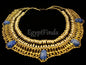 Pretty Egyptian Hand Made Cleopatra 5 Scarabs Necklace