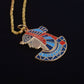 Pretty Egyptian Enamelled Brass Nekhbet Necklace