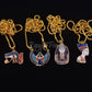 Lot 6 Egyptian Tut Eye Of horus Nefertiti Isis Cleopatra Cobra Necklaces Tutankhamun necklace Cleopatra Necklace Nefertiti Necklace
