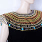 Huge Ancient Egyptian Beaded Cleopatra 9 Scarabs Necklace Collar