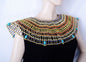 Huge Ancient Egyptian Beaded Cleopatra 9 Scarabs Necklace Collar