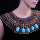 Huge Egyptian Hand Made Beaded Cleopatra 22 Scarabs Necklace Collar  scarab Collar Egyptian Jewelry beaded Collar Khepri Necklace Khepri