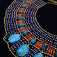 Huge Egyptian Hand Made Beaded Cleopatra 22 Scarabs Necklace Collar  scarab Collar Egyptian Jewelry beaded Collar Khepri Necklace Khepri