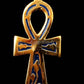 Egyptian Brass Black Enamelled Ankh Key of Life Necklace