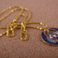 Egyptian Solid Brass Cobra Wadjet Enamelled Necklace