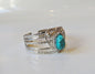 Amazing Egyptian Silver Plated Turquoise Scarab Heart bracelet .US express shipping
