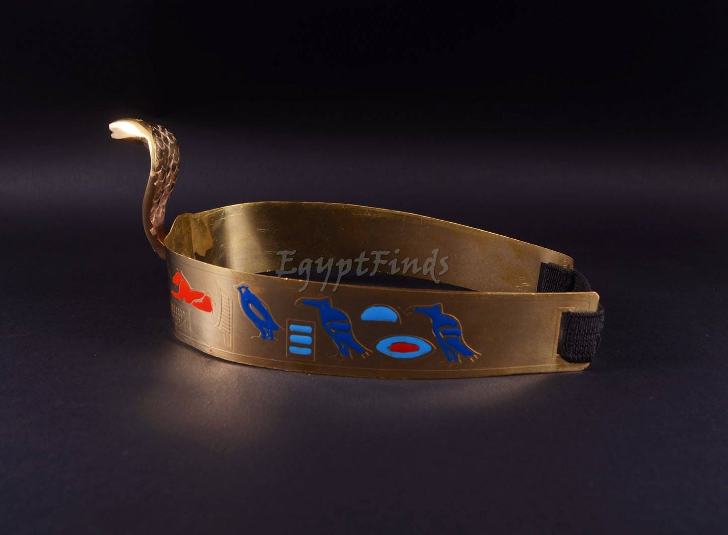 Egyptian Queen Cleopatra Cobra Brass Crown Headband Halloween Costume Pharoah crown