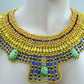 Large Egyptian Scarab Queen Cleopatra Necklace Collar  scarab Collar Egyptian Jewelry beaded Collar Khepri Necklace Khepri