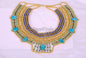 V Large Egyptian 7 Scarabs Queen Cleopatra Necklace Collar